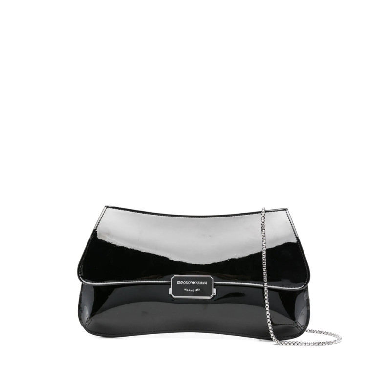 Emporio Armani Patent-leather Flap Bag