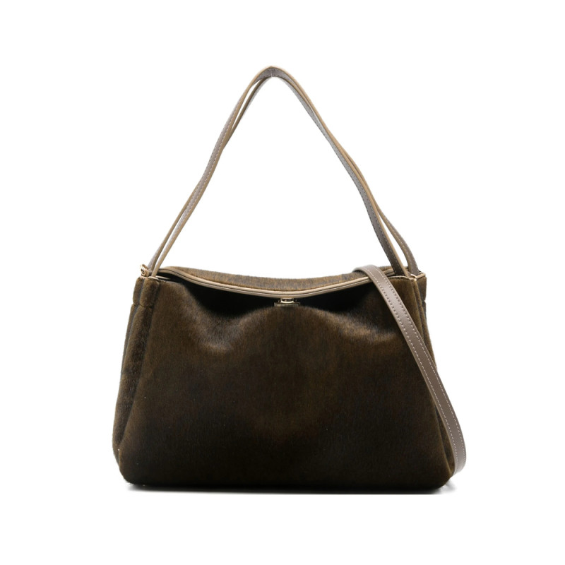 The-moirè Panelled Tote Bag
