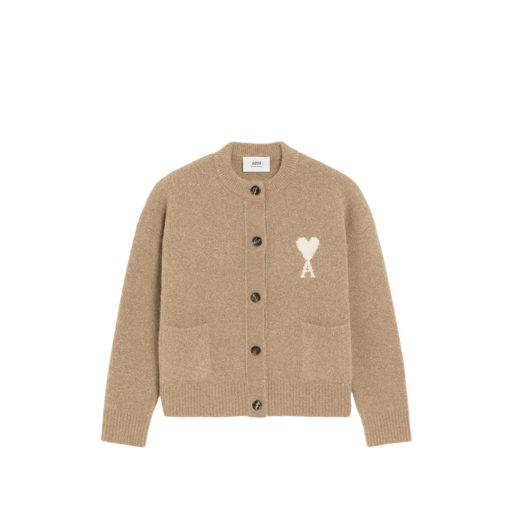 Ami Paris Ami De Coeur Knitted Cardigan