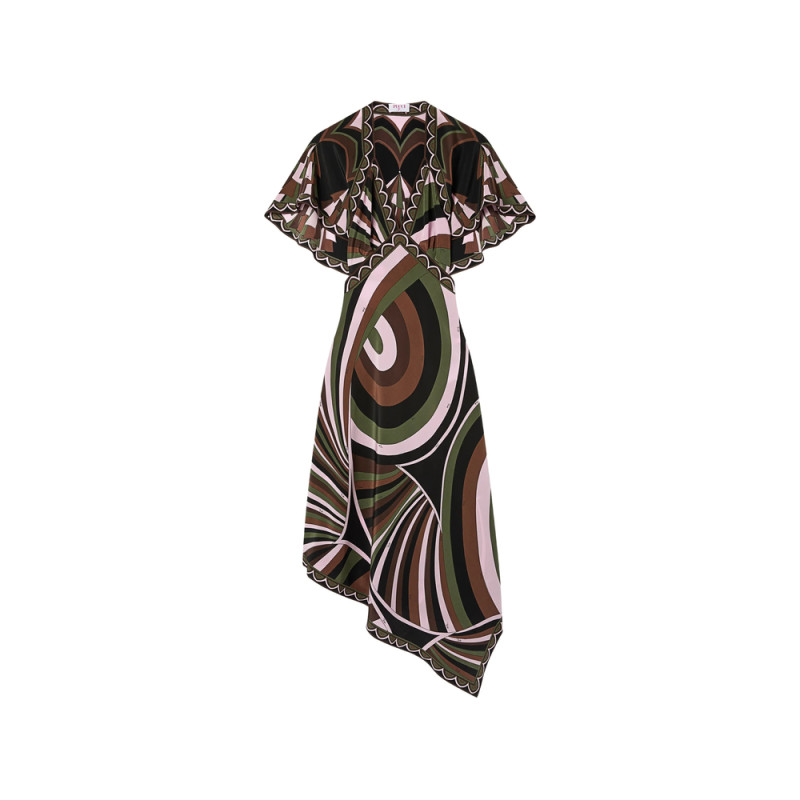 Pucci Iride-and-Baiadera-print Crêpe-de-chine Dress