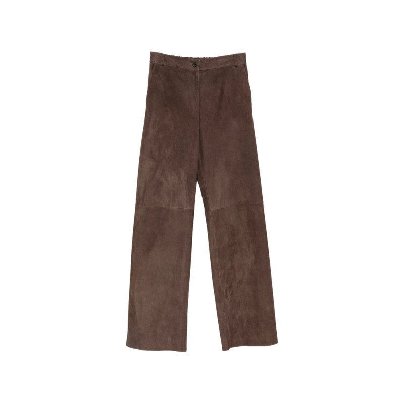 Antonelli Firenze Suede Wide-leg Trousers