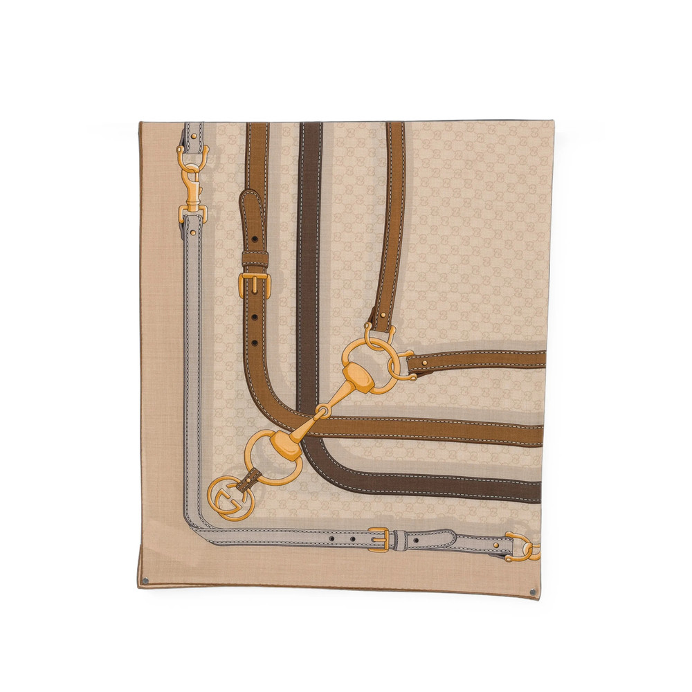 Gucci Horsebit GG Supreme Scarf