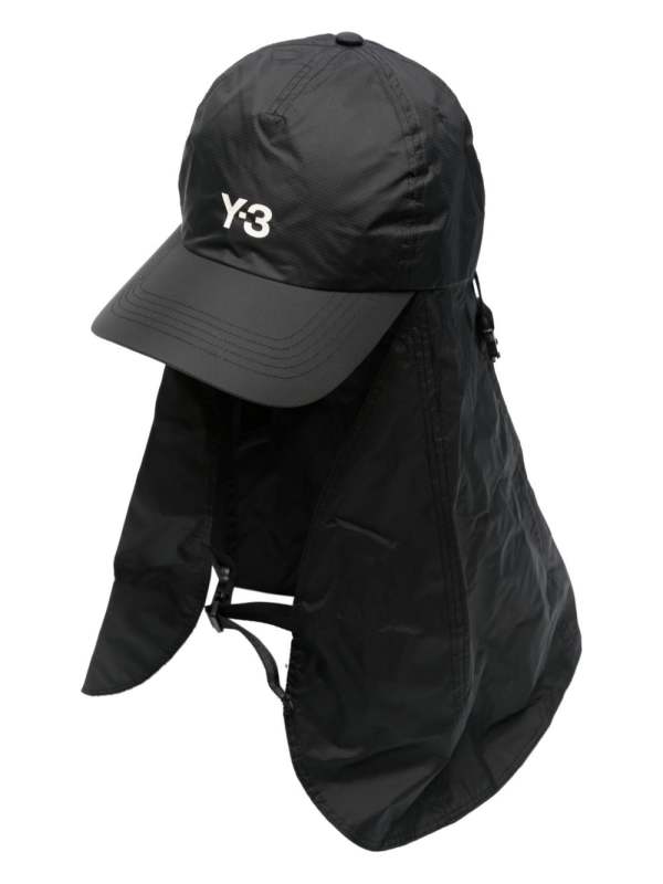 logo-embroidered neck-flap hat