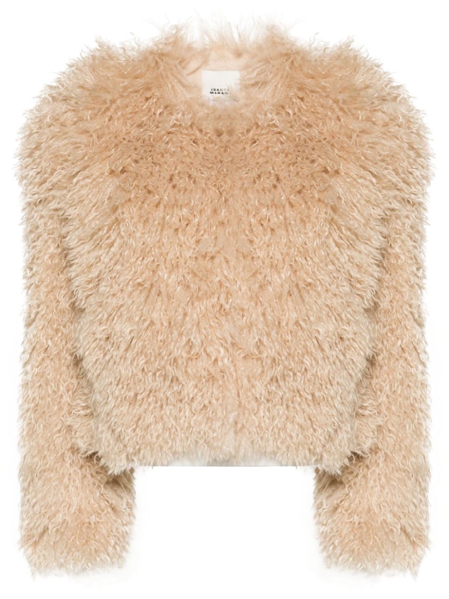 Faustine faux-shearling cropped jacket