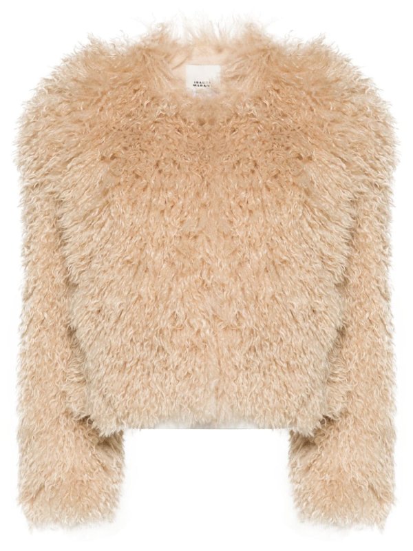 Faustine faux-shearling cropped jacket