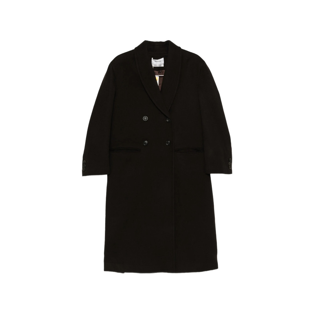 Low Classic Double-breasted Shawl-collar Coat