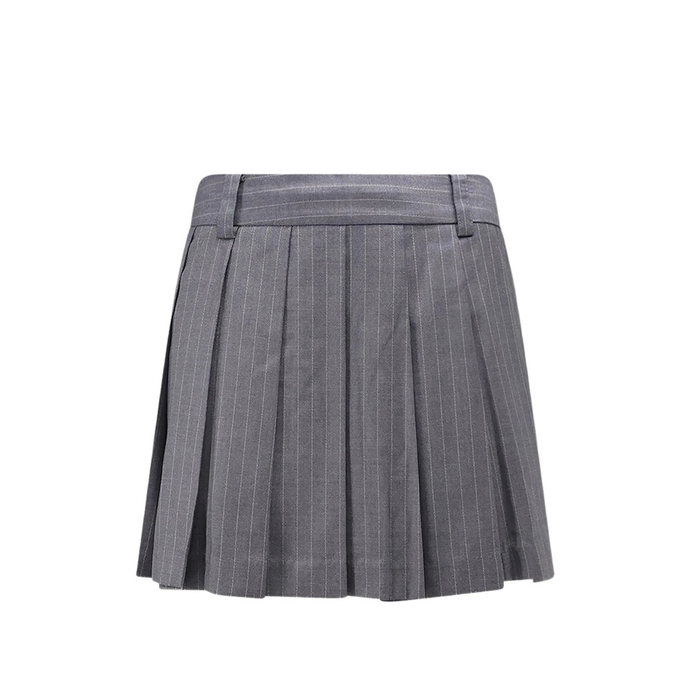 Dunst Pinstripe Pleated Mini Skirt