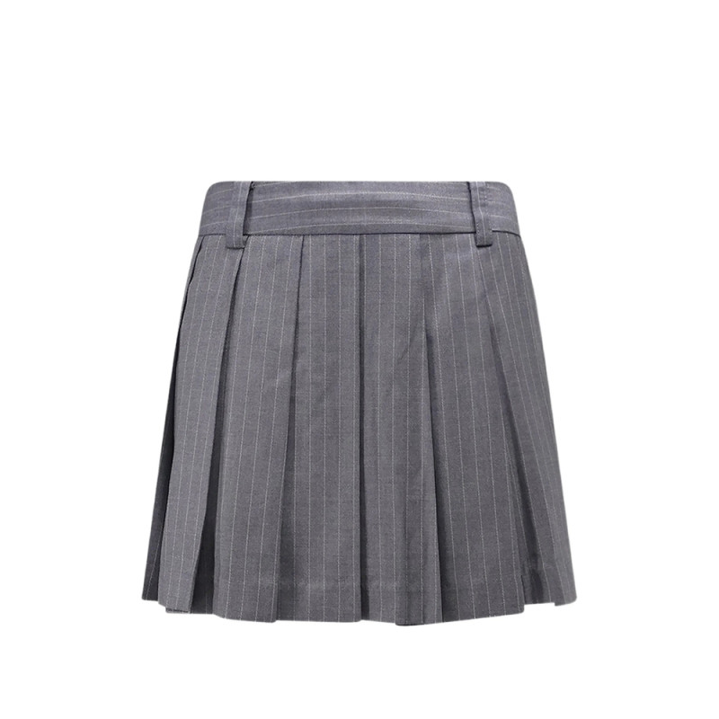 Dunst Pinstripe Pleated Mini Skirt