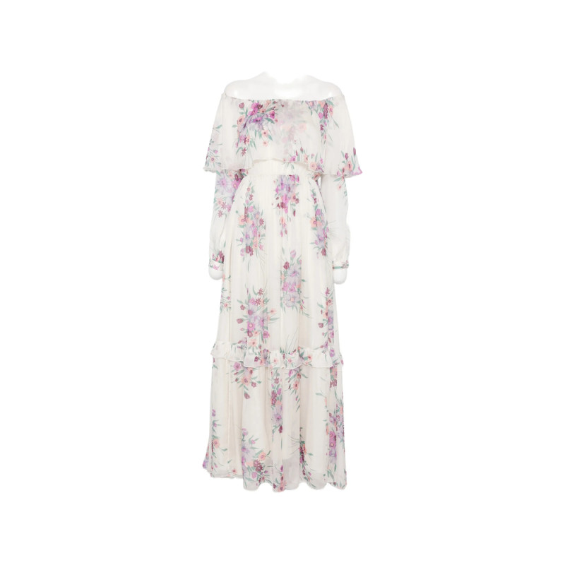 Raquel Diniz Marisol Floral-print Ruffled Maxi Dress