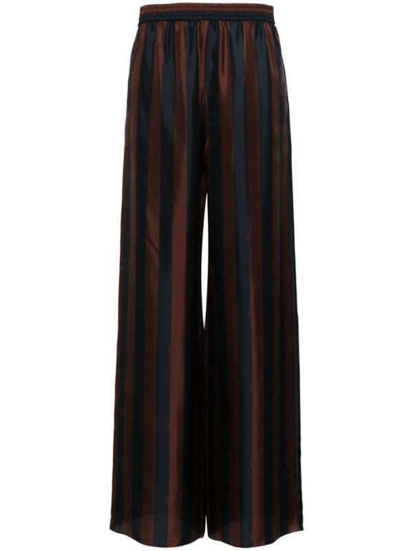 striped silk palazzo pants
