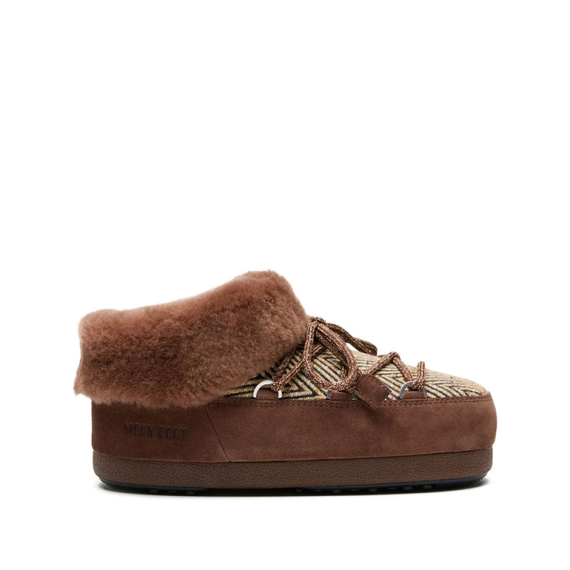 Moon Boot X Guest In Residence Chalet Fur-lined Herringbone Mules