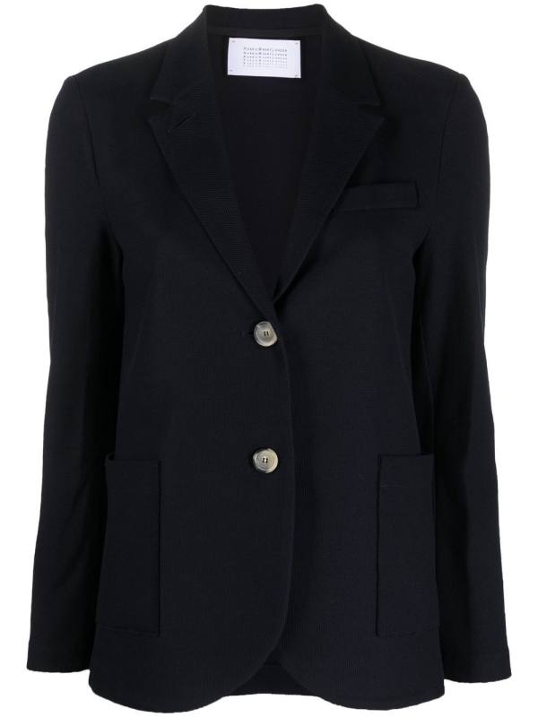 single-breasted cotton blazer