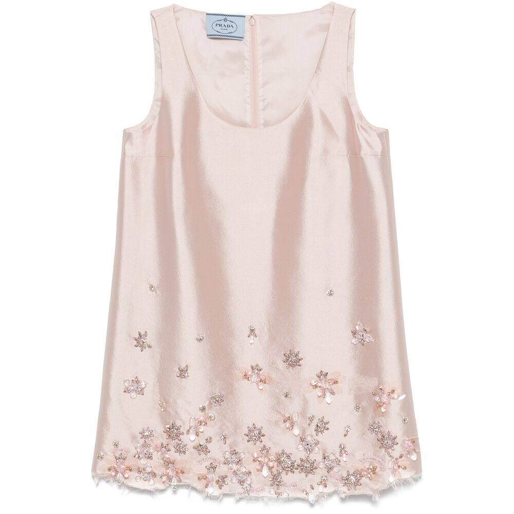 Prada Crystal-embellished Mini Dress