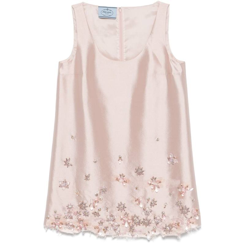 Prada Crystal-embellished Mini Dress