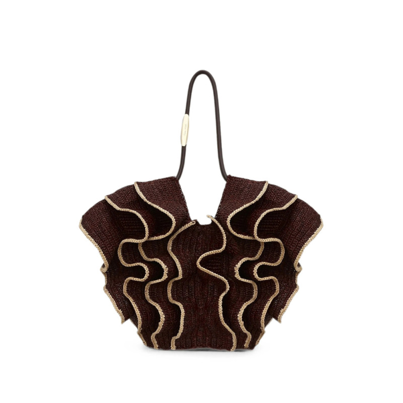 Zimmermann Ruffle-trimmed Woven Tote Bag