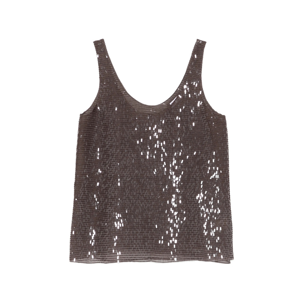 Brunello Cucinelli Sequin-embellished Top