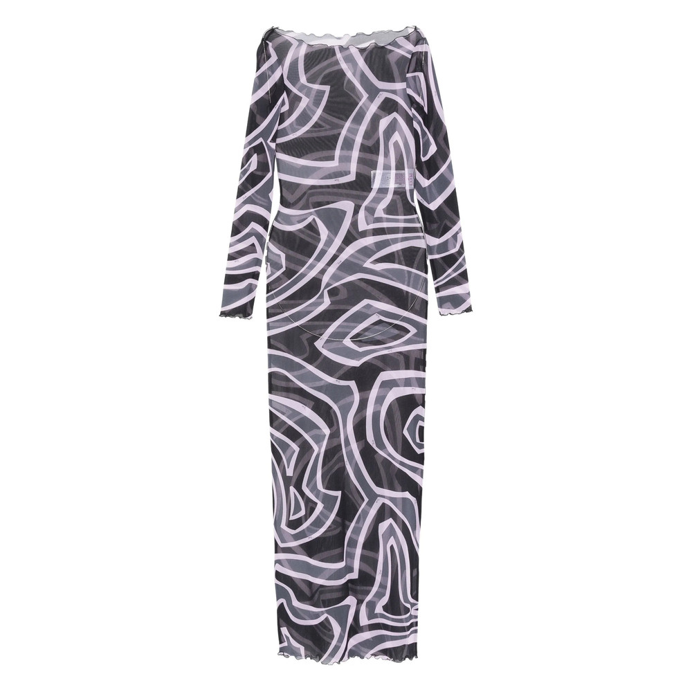 Pucci Abstract-print Long-sleeve Maxi Dress