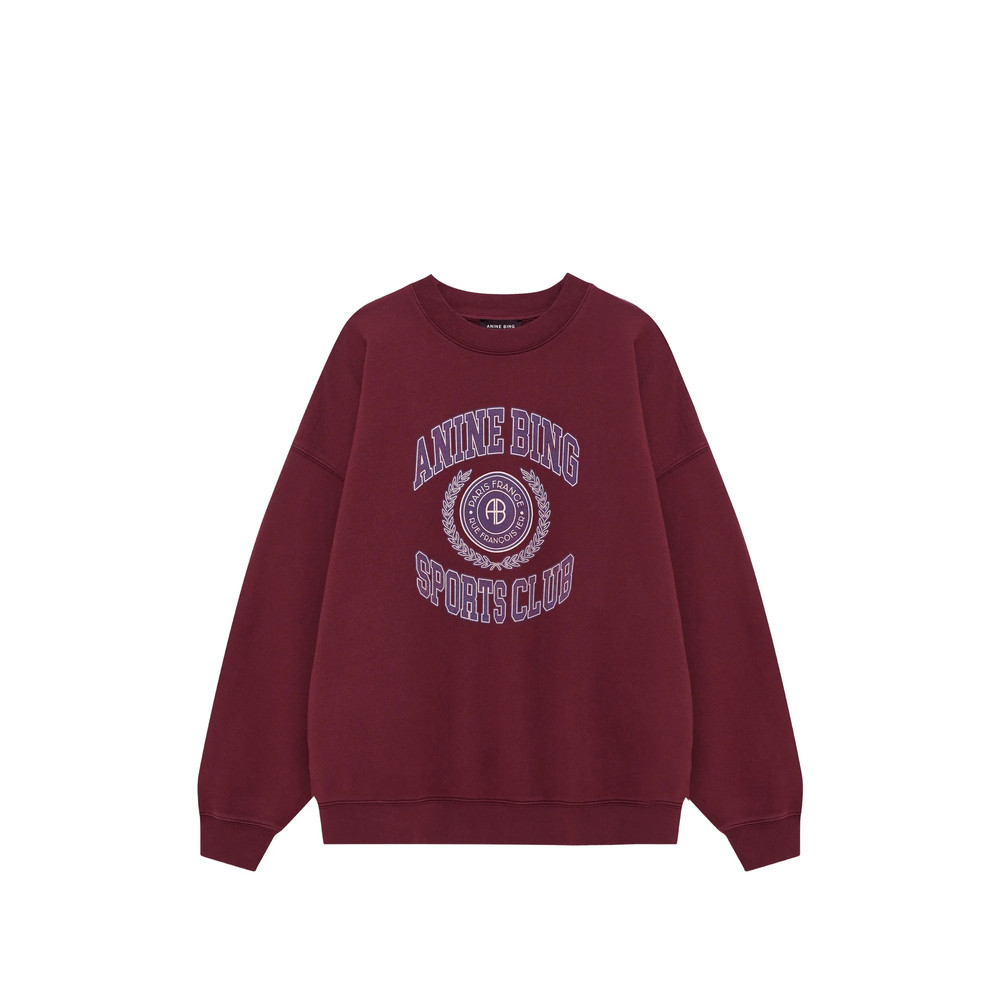 Anine Bing Miles Sweatshirt Collegiate - Burgundy