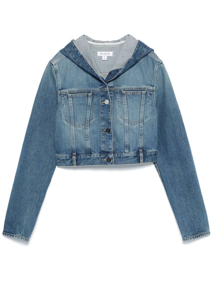 hooded denim jacket