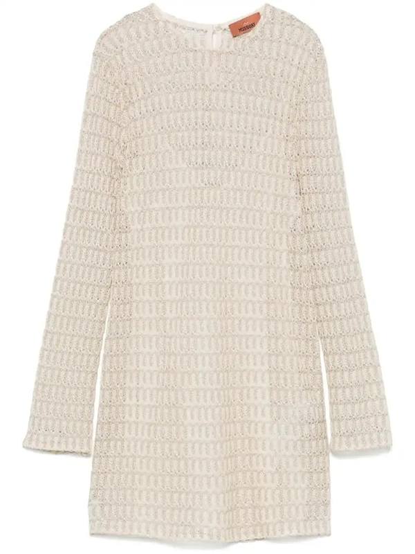 open-knit mini dress