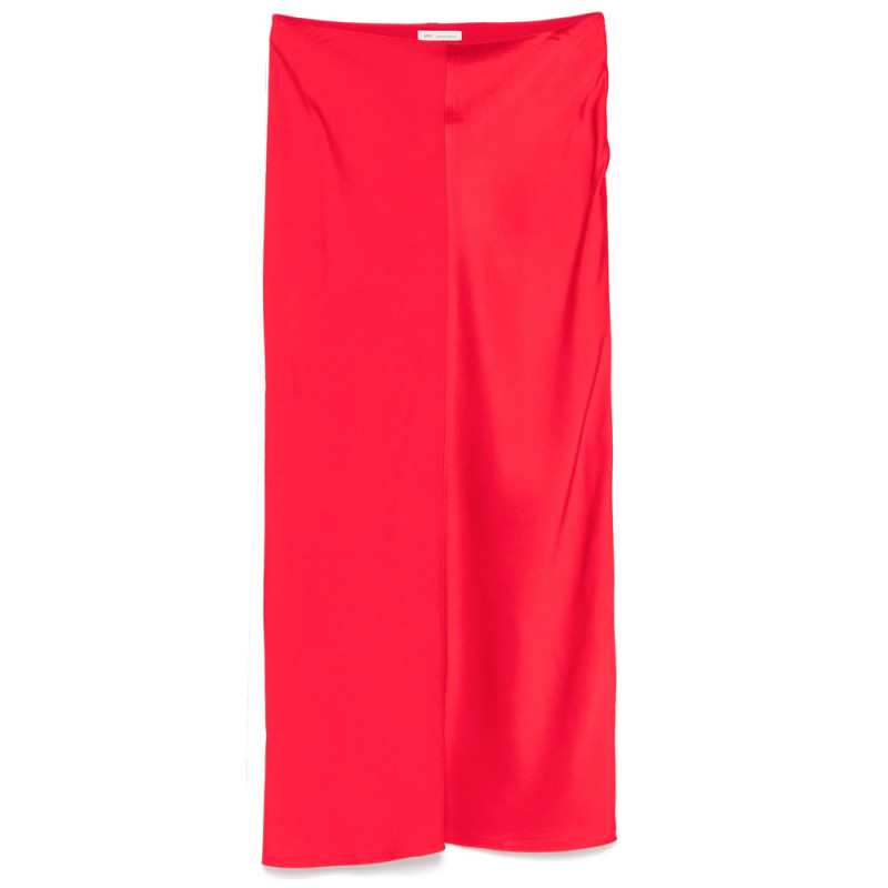 Ami Satin Midi Skirt