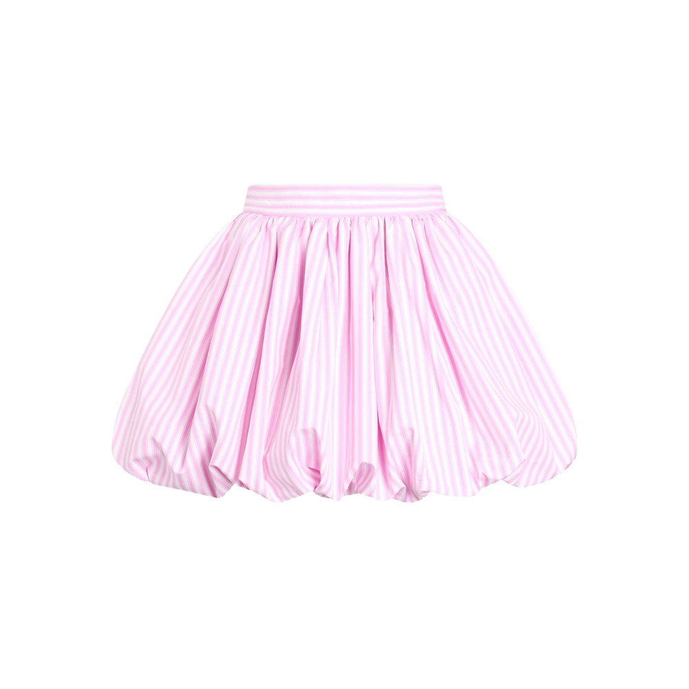 Patou Striped Bloomer Mini Pleated Skirt