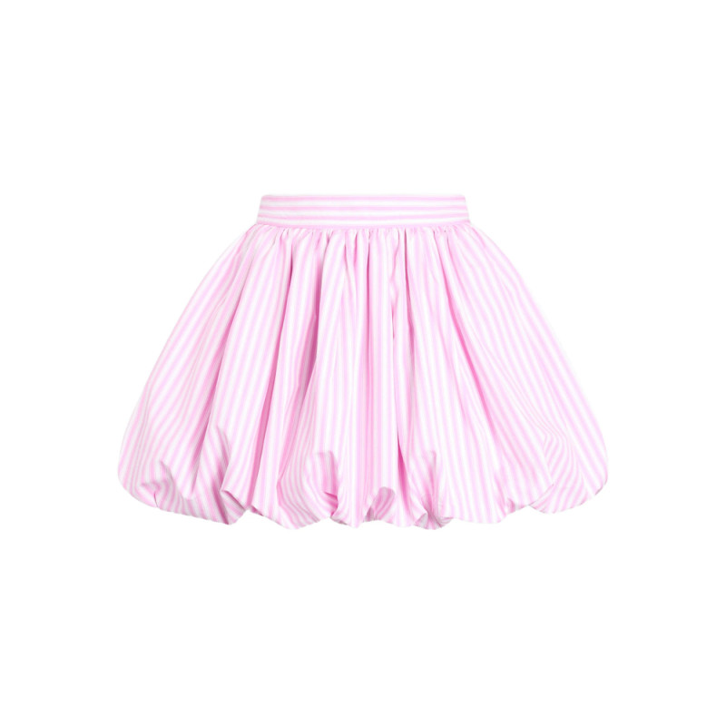 Patou Striped Bloomer Mini Pleated Skirt