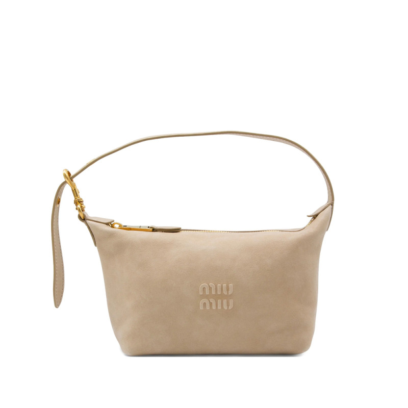 Miu Miu Logo-detail Leather Shoulder Bag