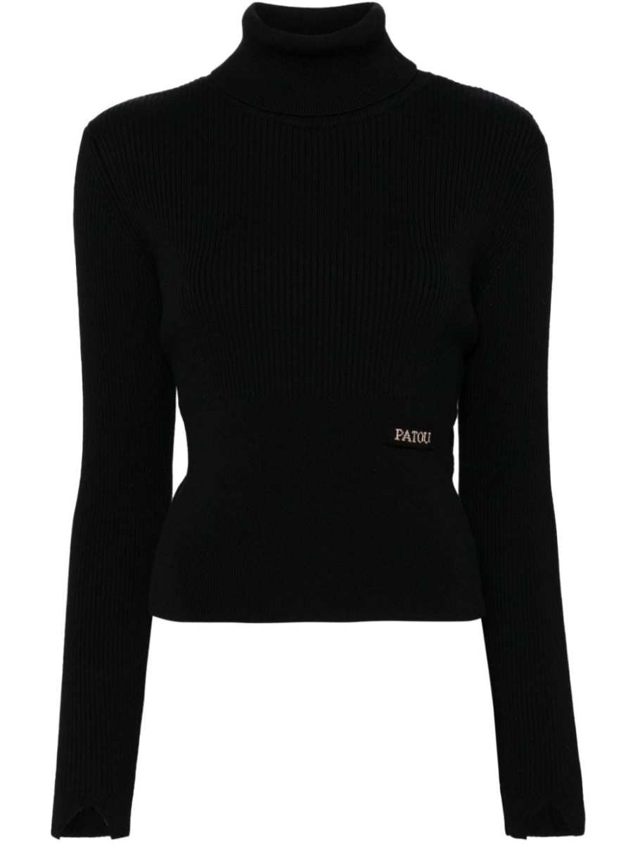 ribbed roll-neck sweater