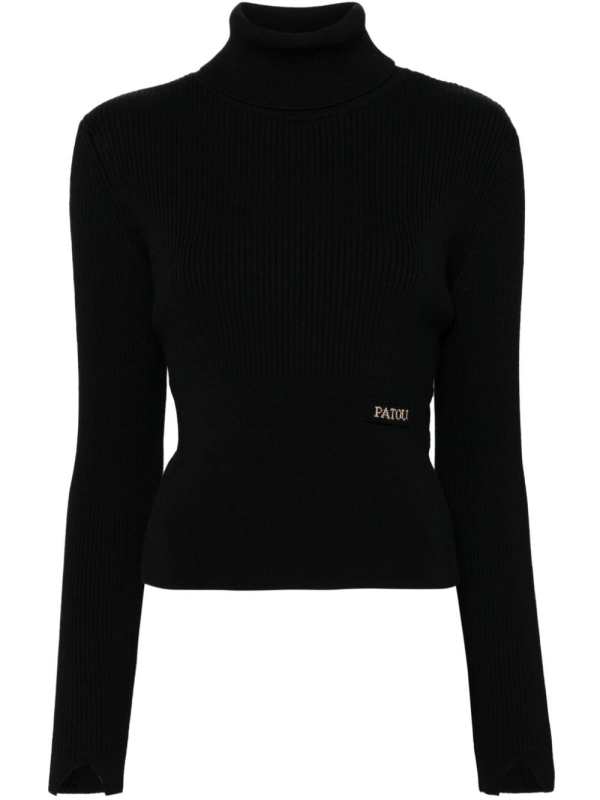 ribbed roll-neck sweater