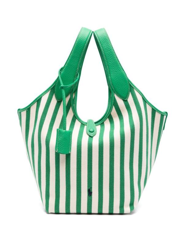 striped tote bag