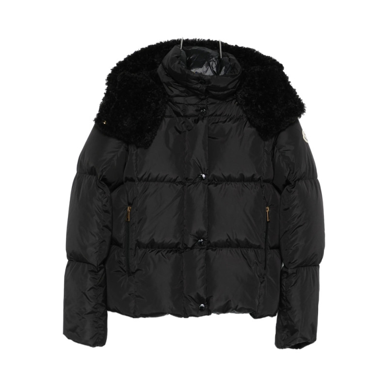 Moncler Quilted Faux-fur Trimmed Jacket