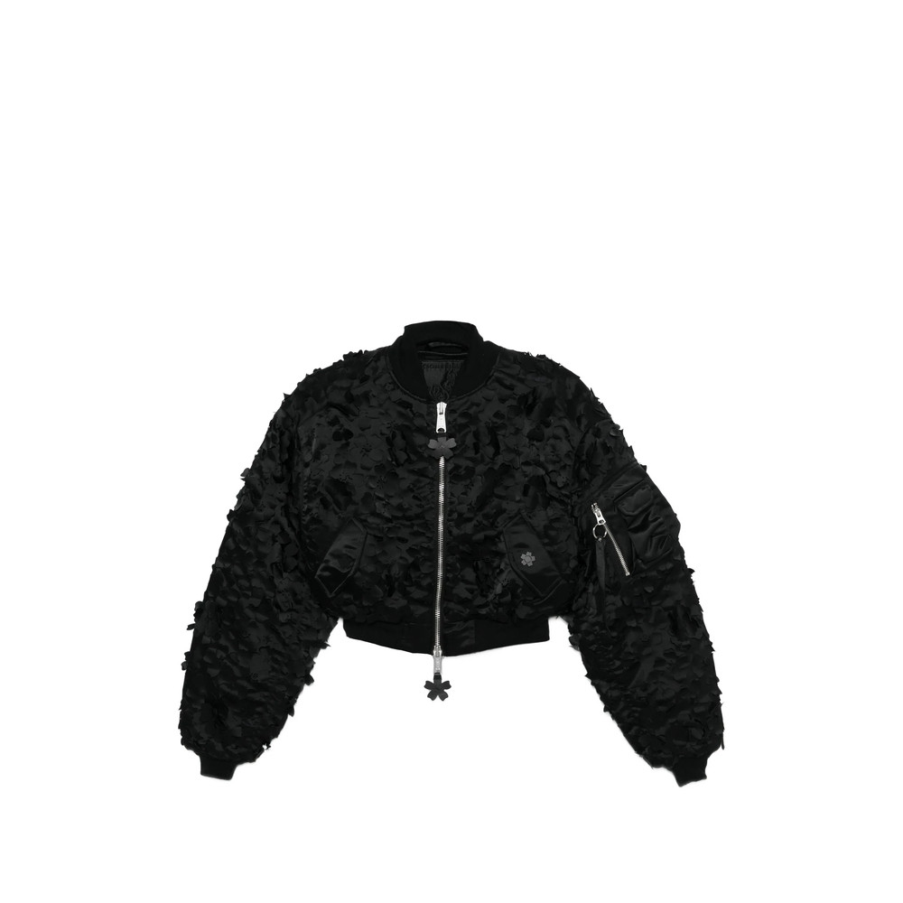 Cb X Alpha Industries X Cecile Bahnsen Ma-1 Flower-appliqué Zipped Bomber Jacket