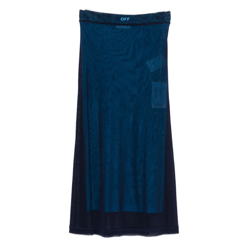 Off-white Mesh Midi Skirt