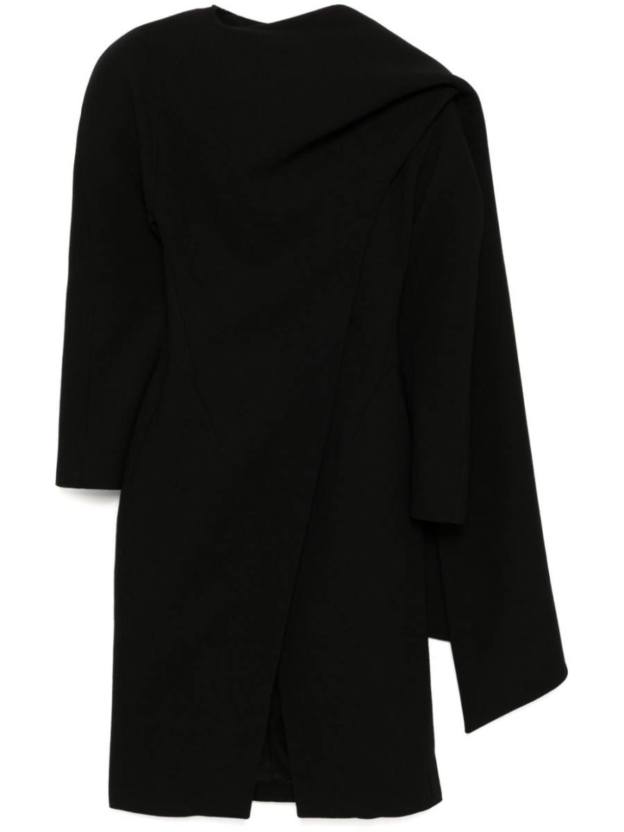 scarf wool coat
