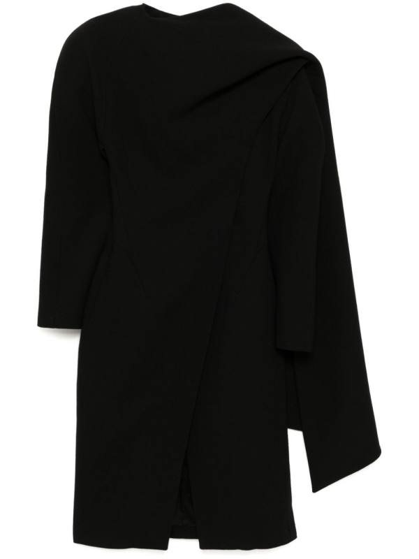 scarf wool coat