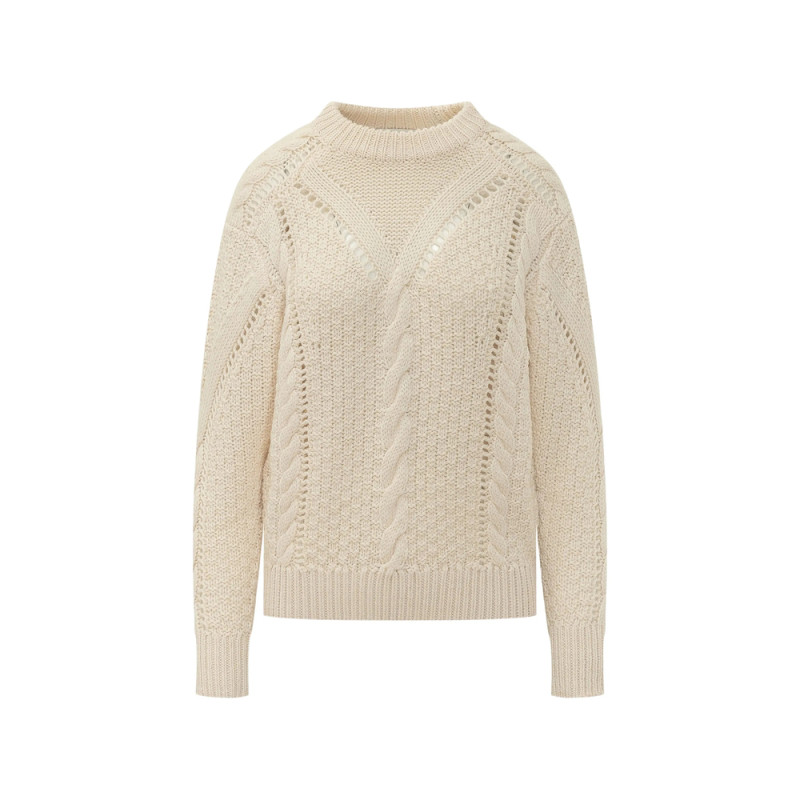 Marant Étoile Cable-knit Pointelle-trim Sweater