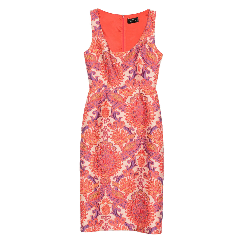 Etro Floral-brocade Sleeveless Dress