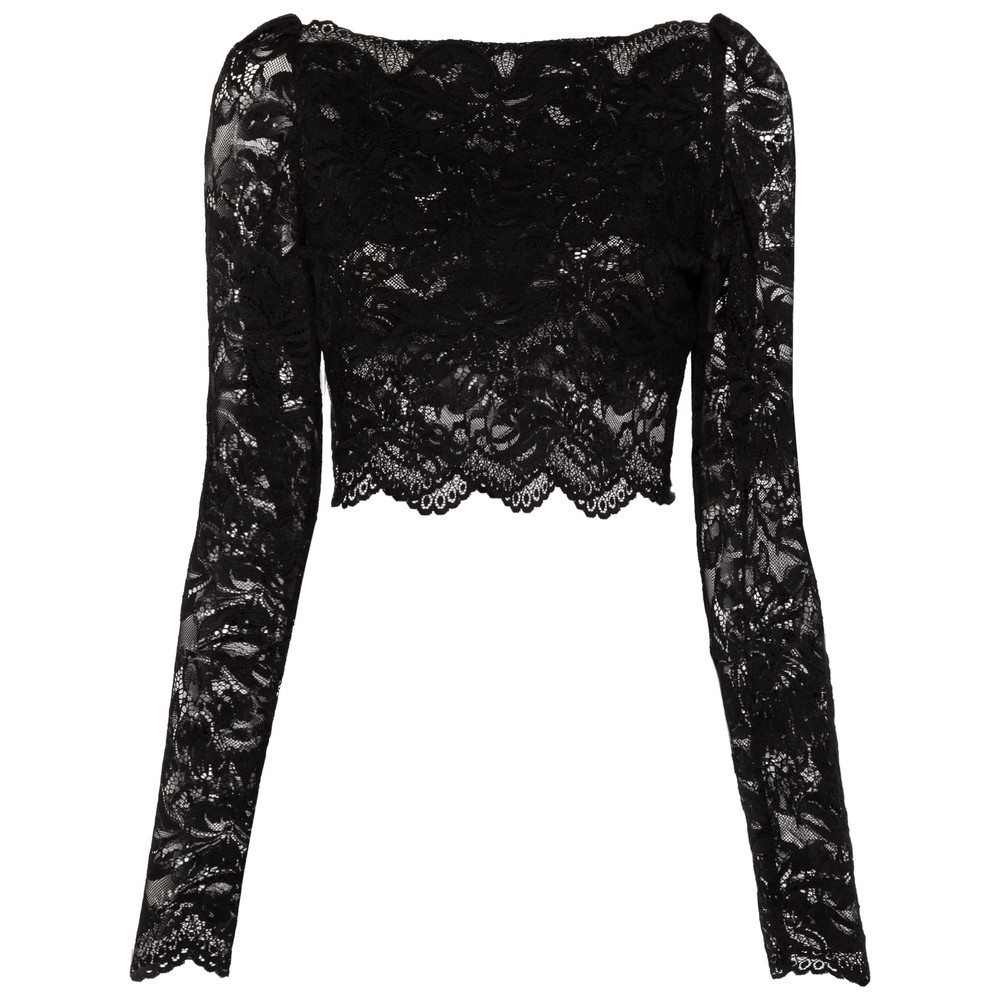 Rabanne Floral-lace Cropped Top