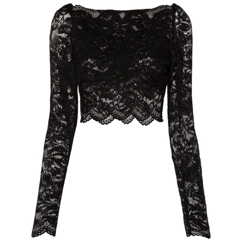 Rabanne Floral-lace Cropped Top