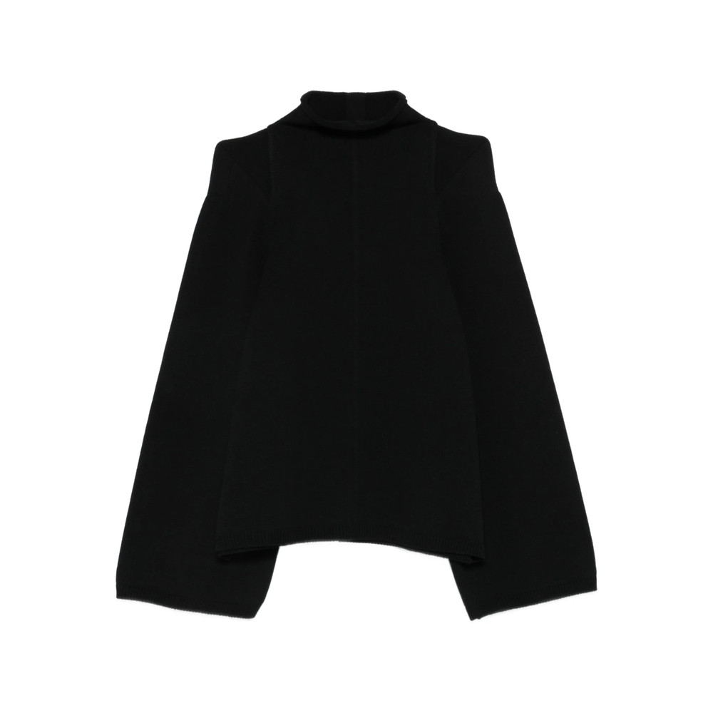 Rick Owens High-neck Wide-sleeve Sweater