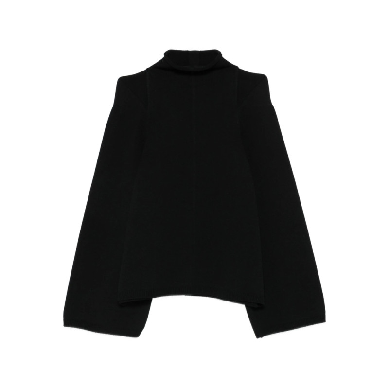 Rick Owens High-neck Wide-sleeve Sweater