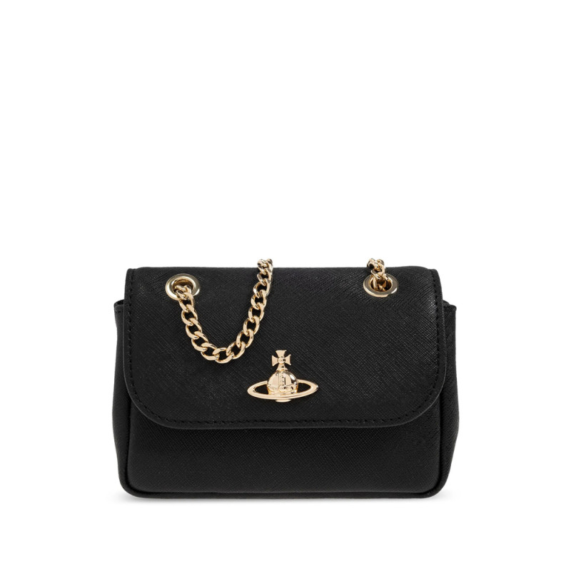 Vivienne Westwood Victoria Leather Shoulder Bag