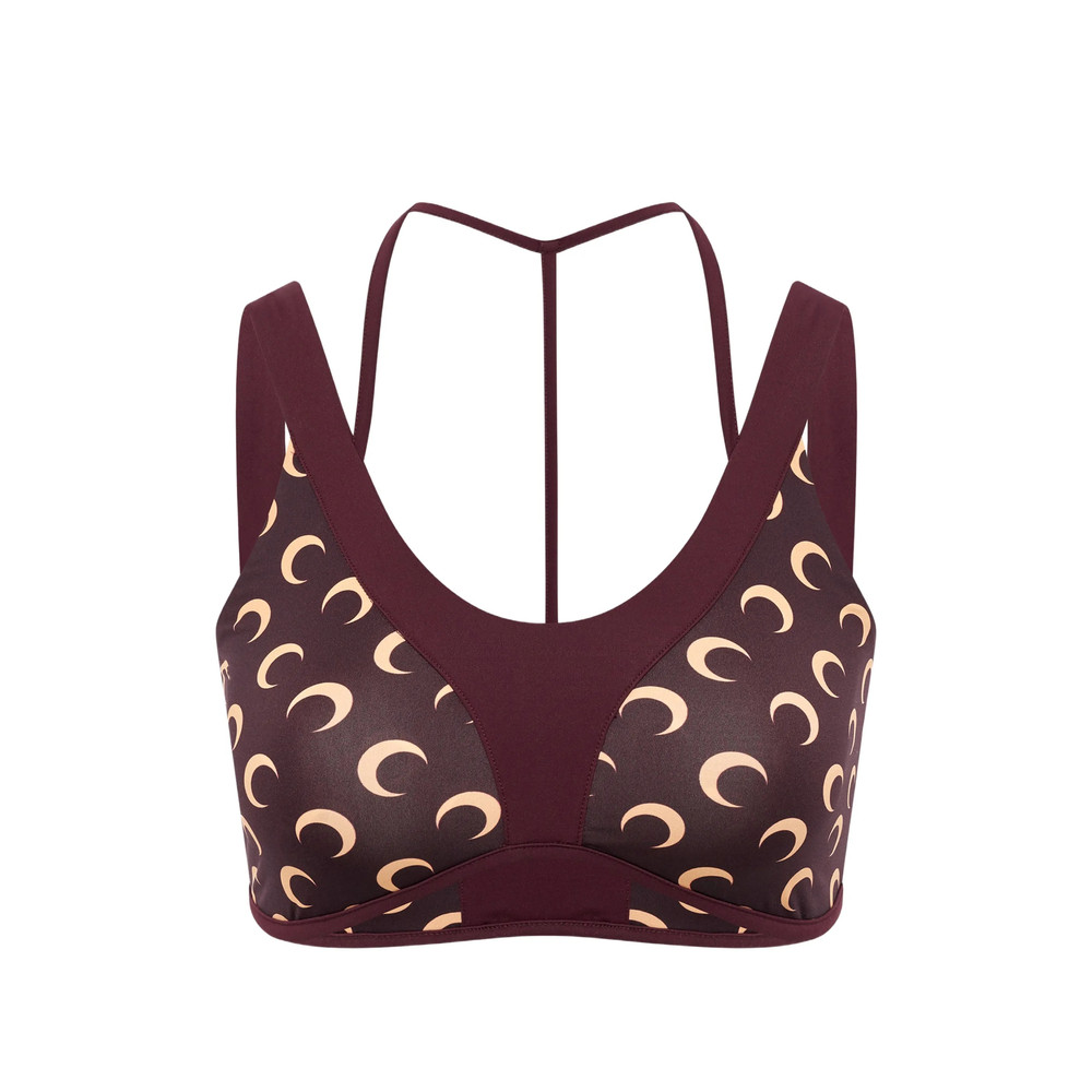 Marine Serre Athleisure Moon-printed Bra Top