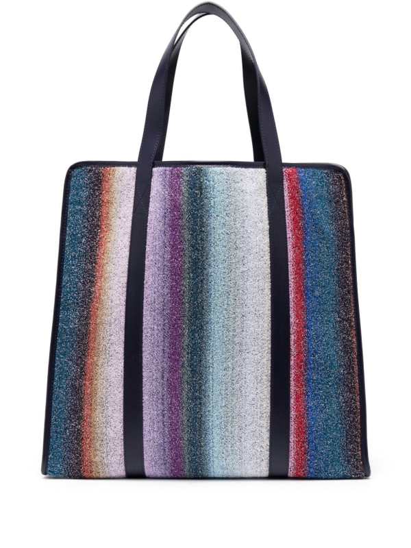 striped terry-cloth tote bag