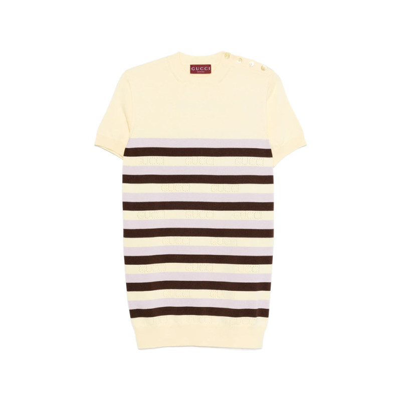 Gucci Button Striped T-shirt