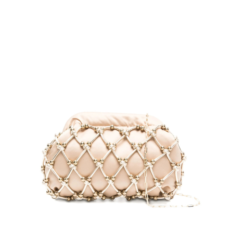Rosantica Beaded Satin Clutch