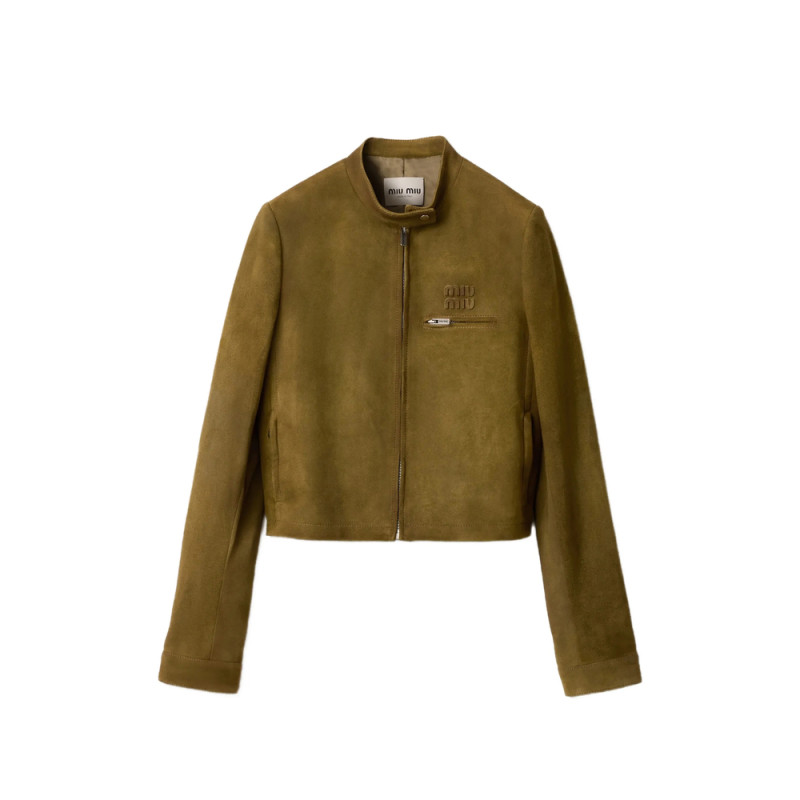Miu Miu Waxed Suede Jacket