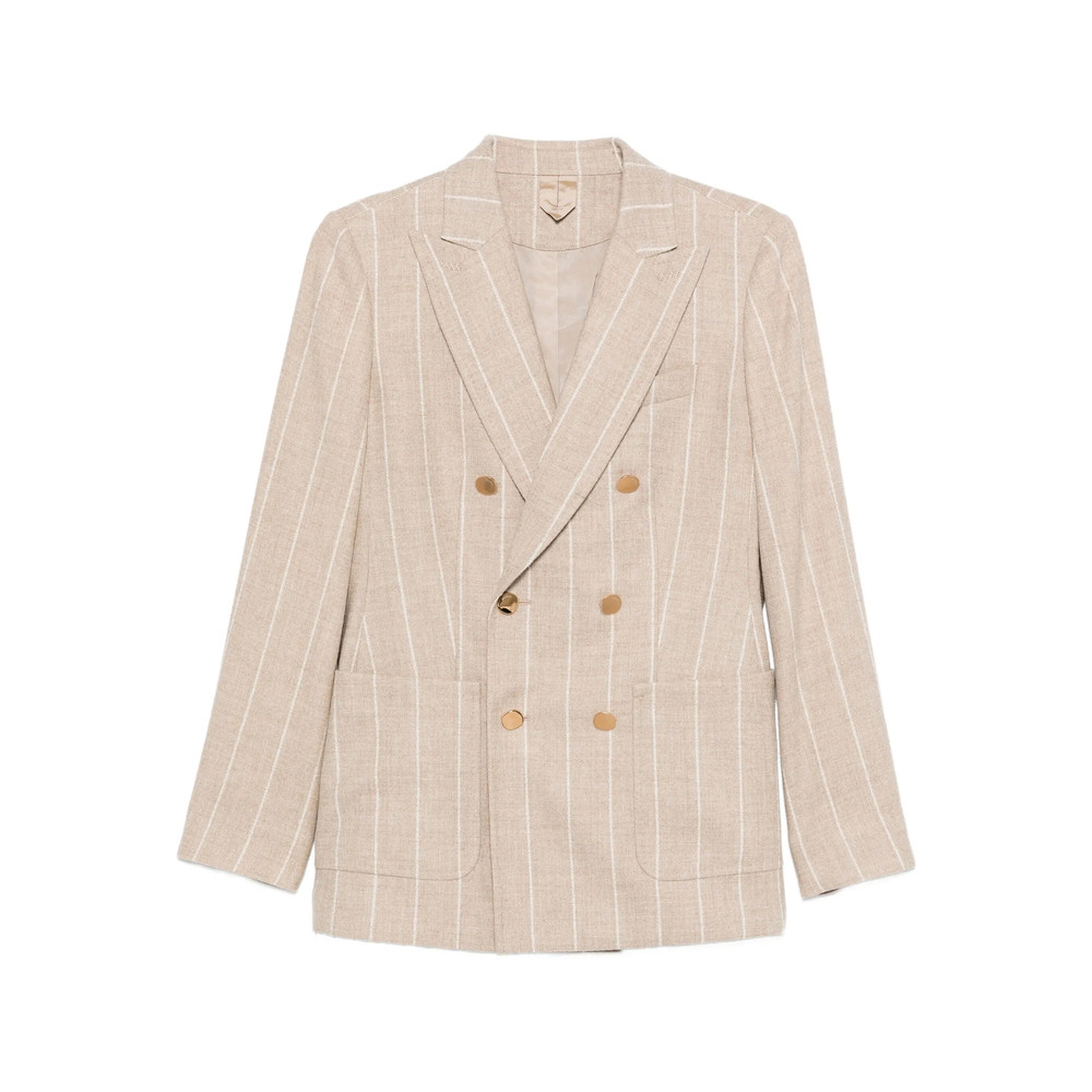 Max Mara Striped Double-breasted Blazer