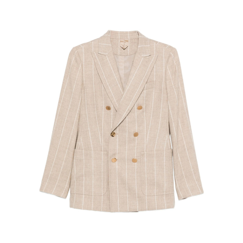 Max Mara Striped Double-breasted Blazer
